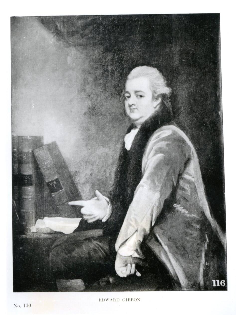 Edward Gibbon的肖像（1737-94） 作者 英语学校