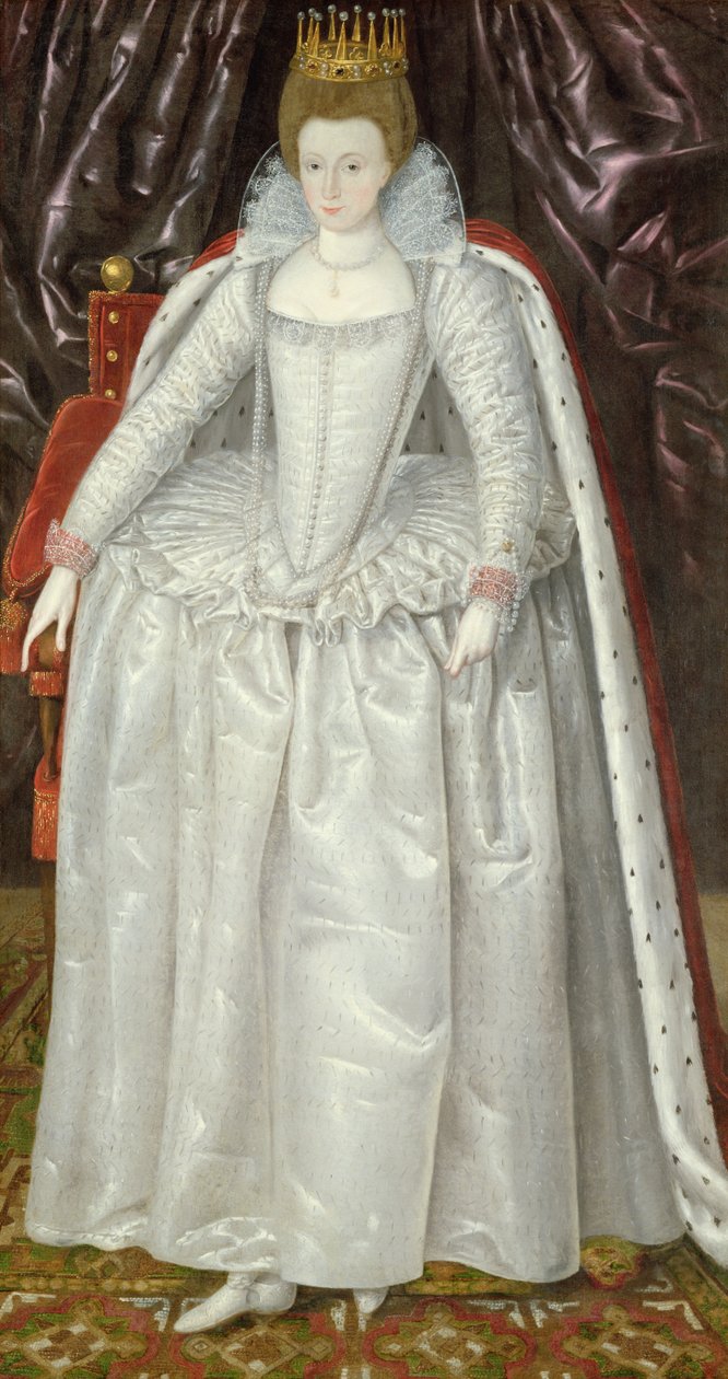 南安普顿伯爵夫人伊丽莎白弗农的肖像，c.1603 作者 英语学校