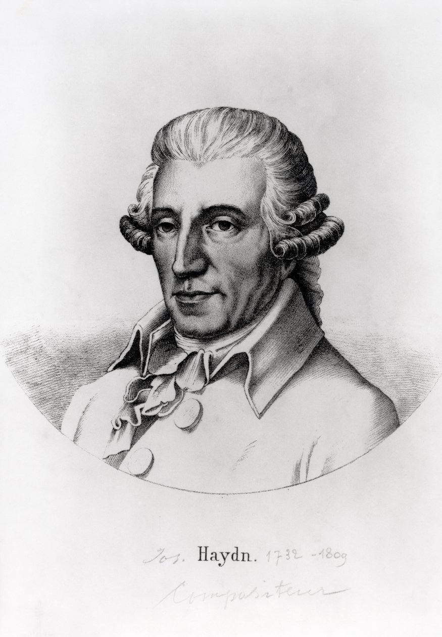 Franz Joseph Haydn（1732-1809）奥地利作曲家的肖像 作者 英语学校