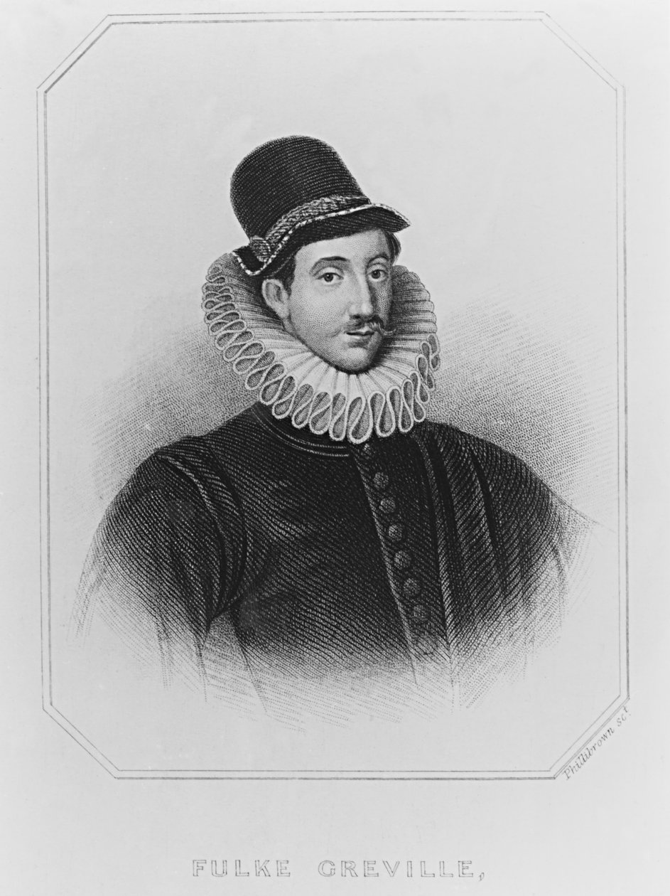 Fulke Greville（1554-1628）第一男爵布鲁克的肖像，来自&39;Lodge&39;s British Portraits&39;，1823年 作者 英语学校