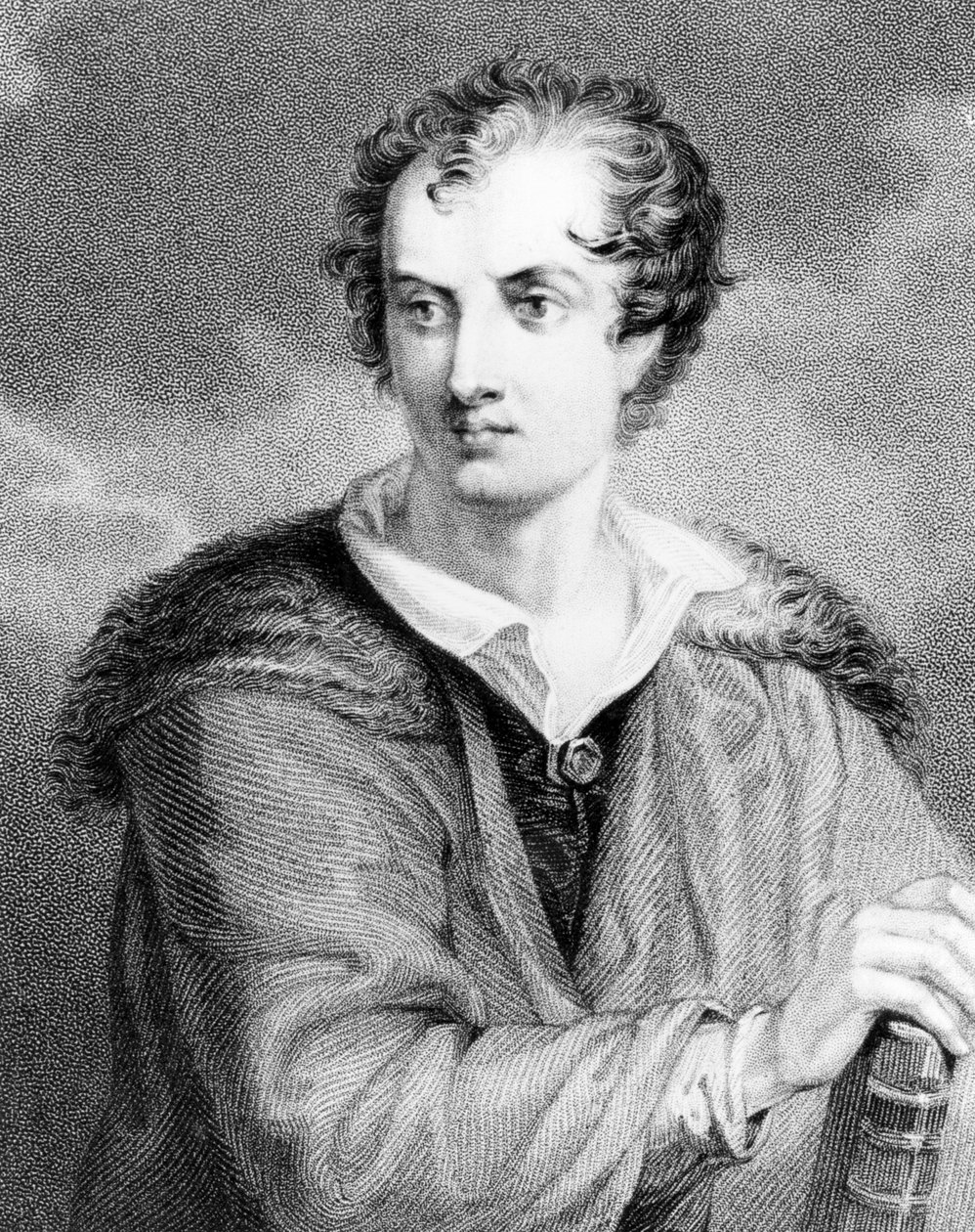乔治戈登的肖像，罗奇代尔的第六位拜伦勋爵（1788-1824） 作者 英语学校