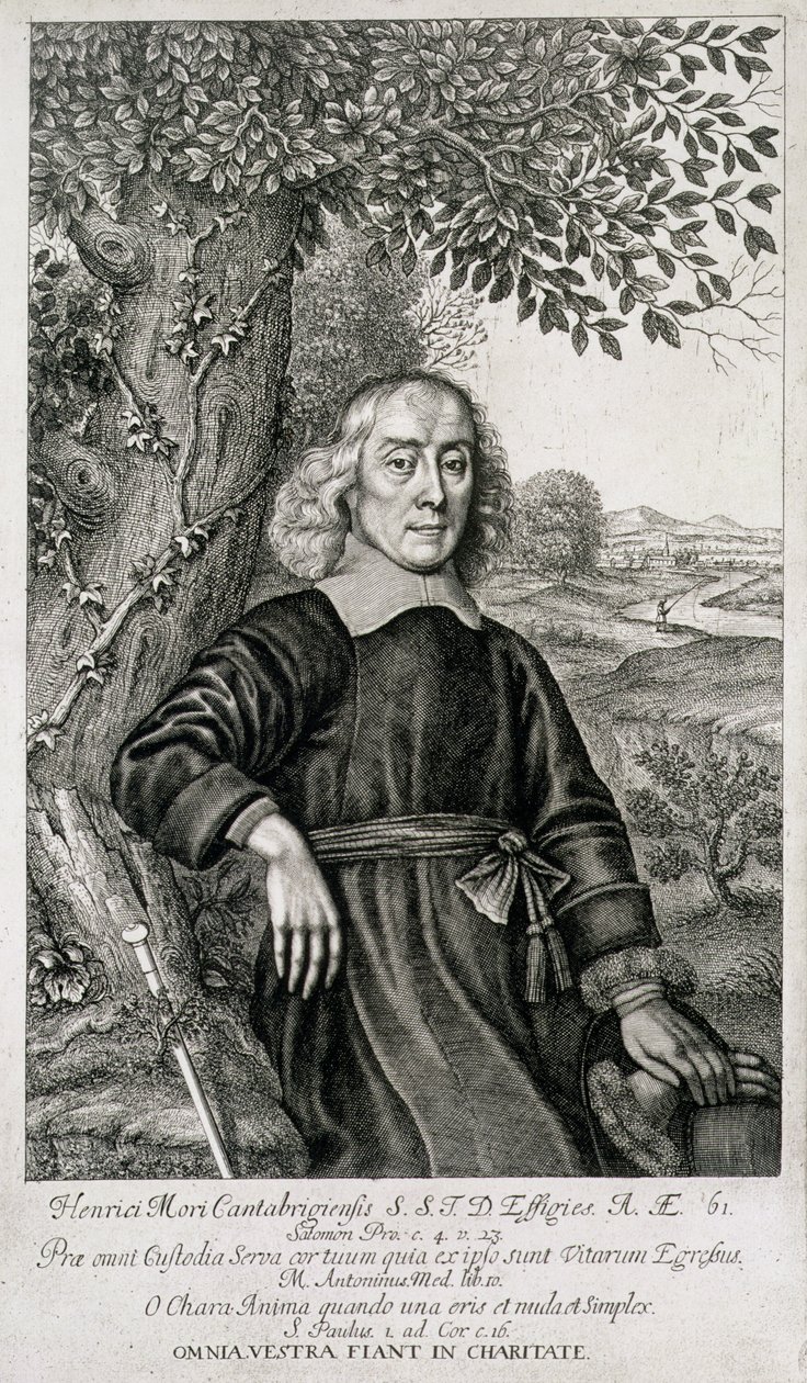 亨利·莫尔（1614-87）的肖像，他的神学着作，由威廉·费索恩（1616-91）1675年刻 作者 英语学校