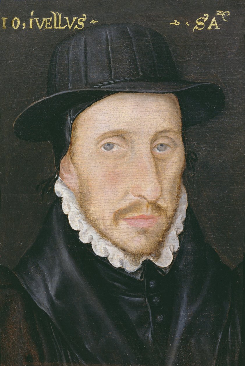 John Jewell（1522-71）肖像，牛津大学科珀斯克里斯蒂学院和索尔兹伯里主教 作者 英语学校
