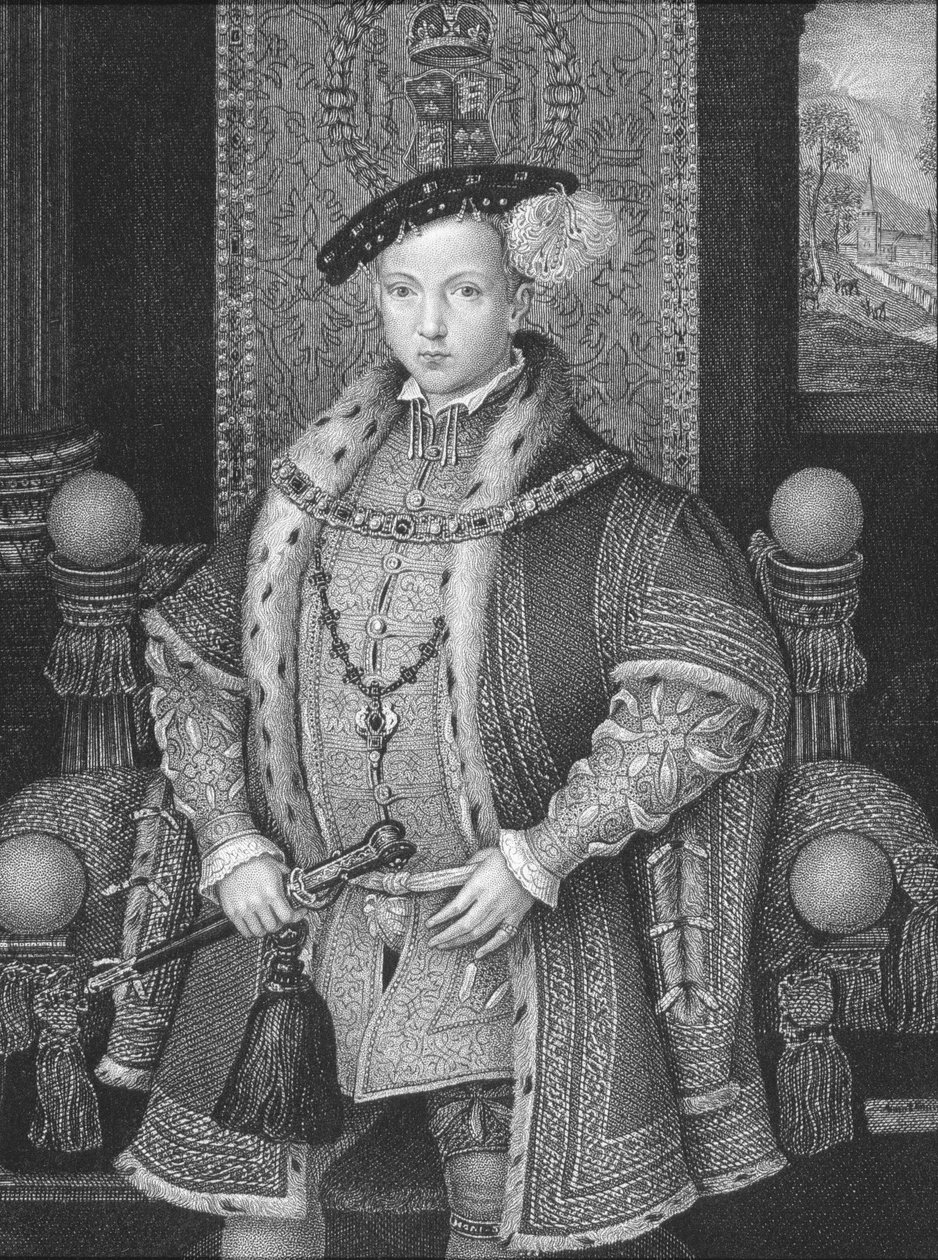 爱尔兰六世（1537-53）的肖像来自&39;洛奇的英国肖像&39;，1823年 作者 英语学校