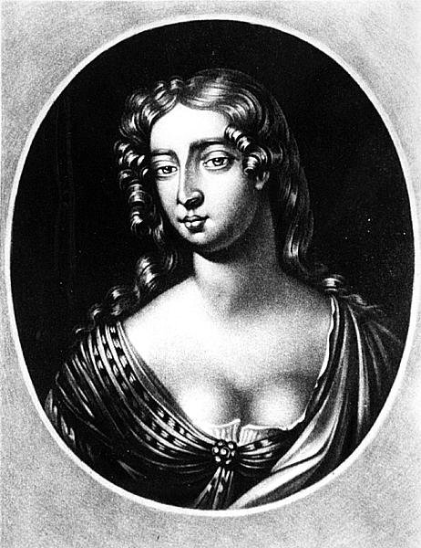 玛丽戴维斯夫人的肖像，由英国历史上杰出人物（mezzotint）的理查德·厄隆（1743-1822）刻。 作者 英语学校