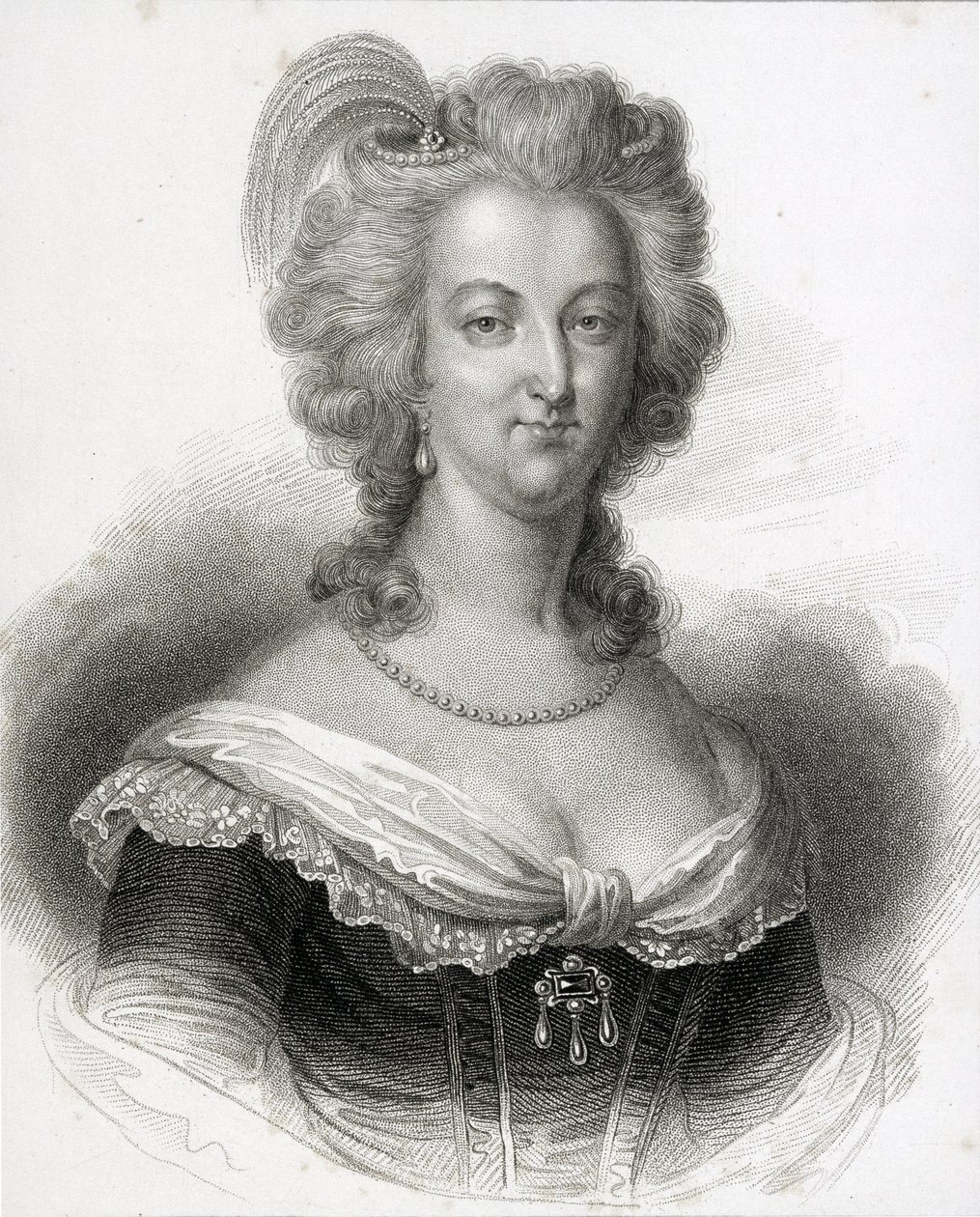 Marie Antoinette的肖像（1755-93） 作者 英语学校