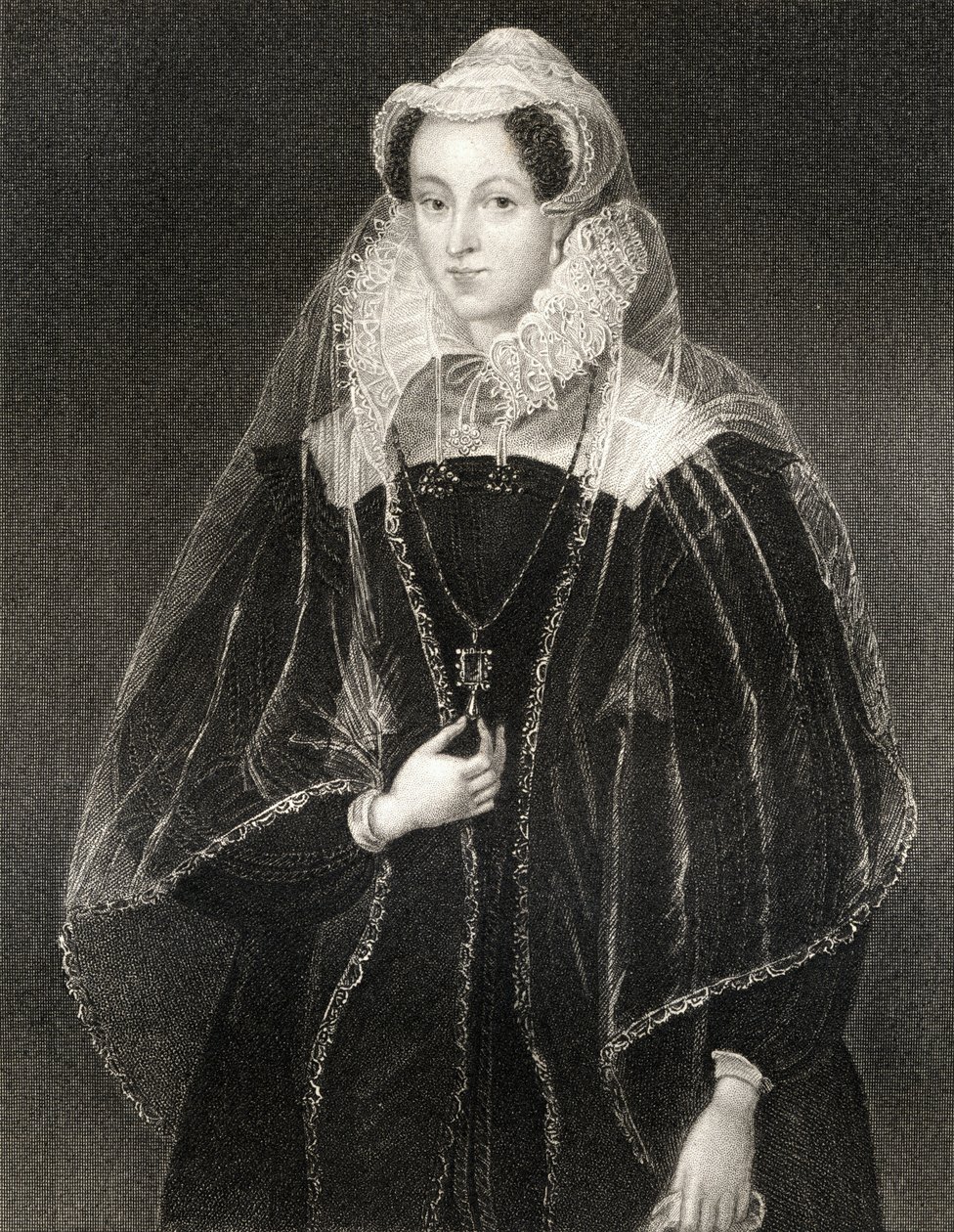 玛丽，苏格兰女王（1542-87）的肖像，来自&39;Lodge&39;s British Portraits&39;，1823年 作者 英语学校