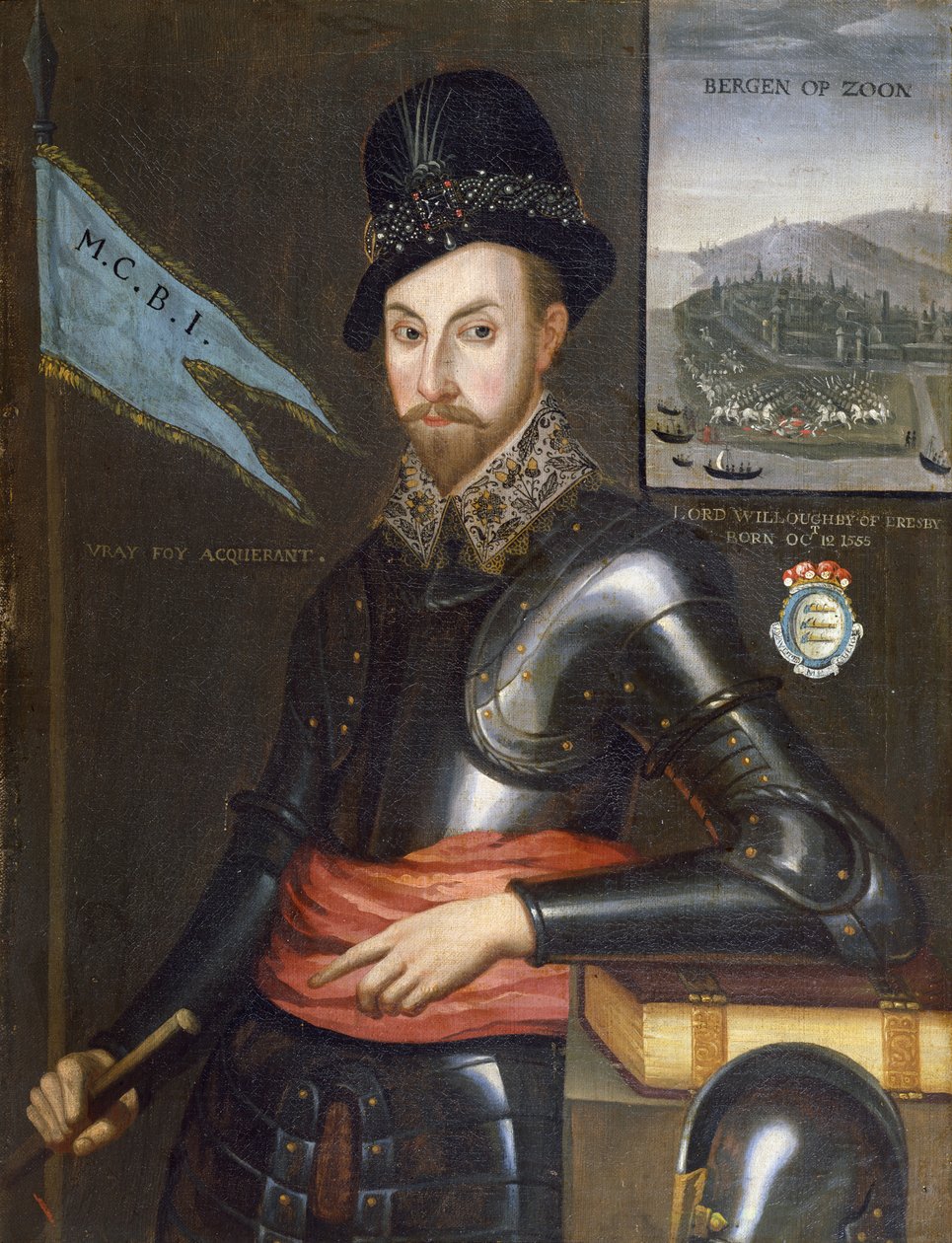 Peregrine Bertie的肖像，第13位男爵Willoughby de Eresby（1555-1601） 作者 英语学校