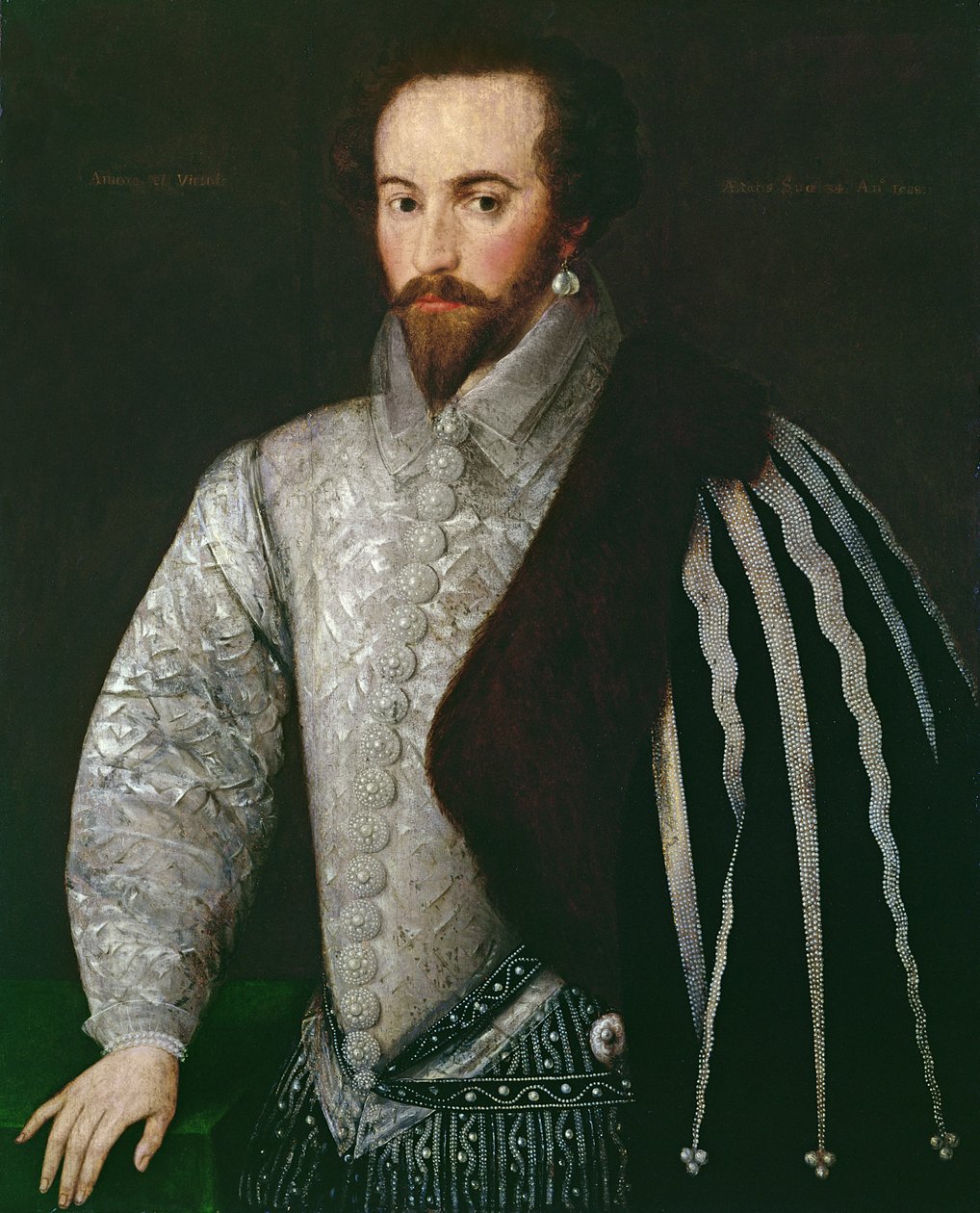 Walter Raleigh先生的肖像（1554-1618）1588 作者 英语学校