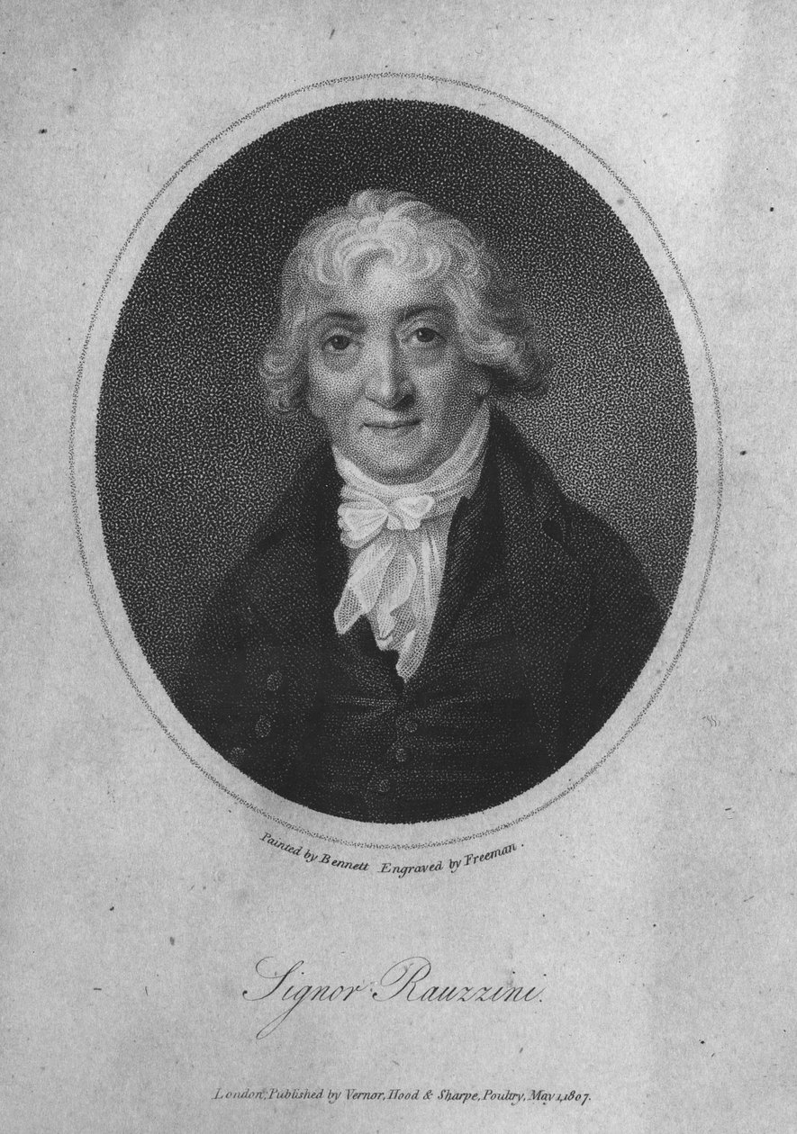 由Samuel Freeman（1773-1857）刻的Venanzio Rauzzini（1746-1810）的肖像 作者 英语学校