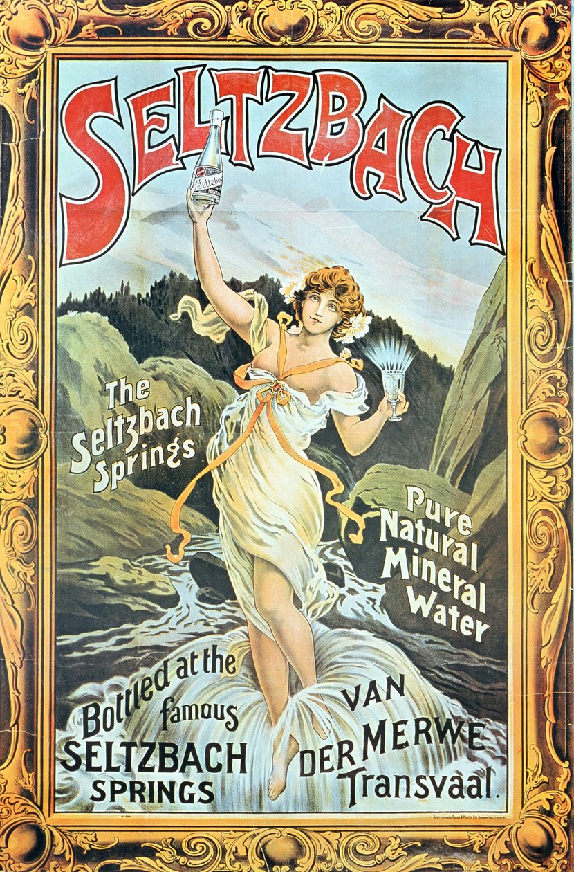 海报广告&39;Seltzbach&39;纯天然矿泉水来自Seltzbach Springs，Van der Merwe，Transvaal，19世纪90年代 作者 英语学校