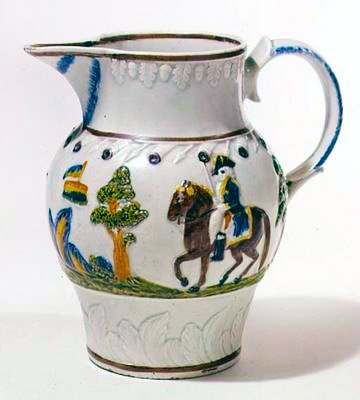 Prattware水壶和茶叶罐，c.1790-95（陶瓷） 作者 英语学校