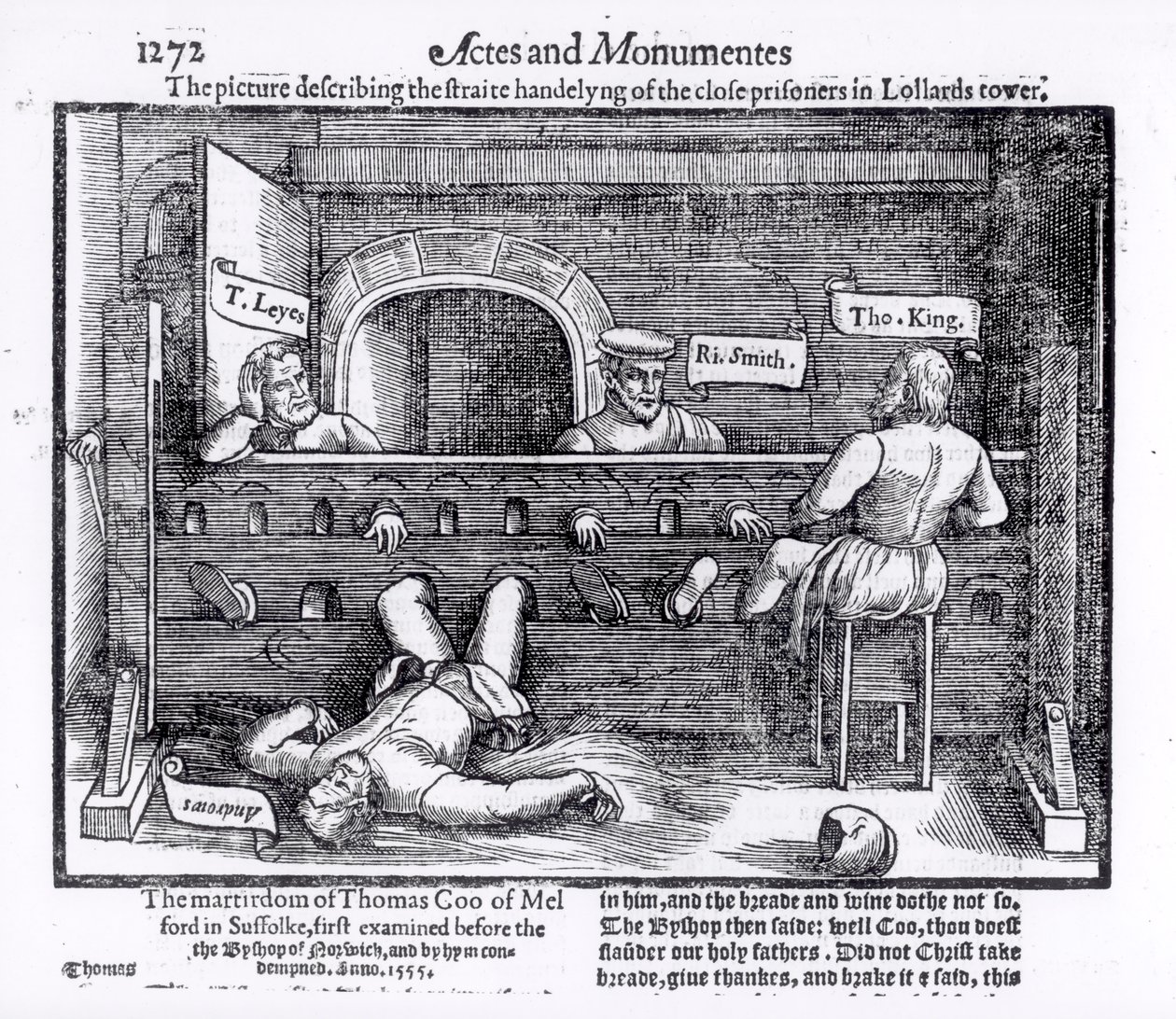 Lollards&39;塔中的囚犯，来自约翰福克斯的“使徒行传”（1516-87）1563 作者 英语学校