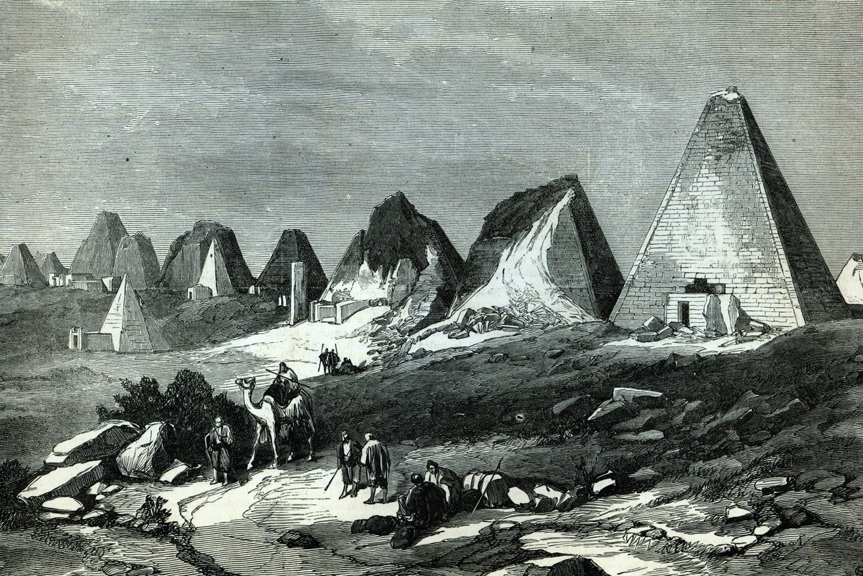 尼罗河上的梅罗金字塔（戈登将军的路线），1884年2月23日的“伦敦新闻报” 作者 英语学校