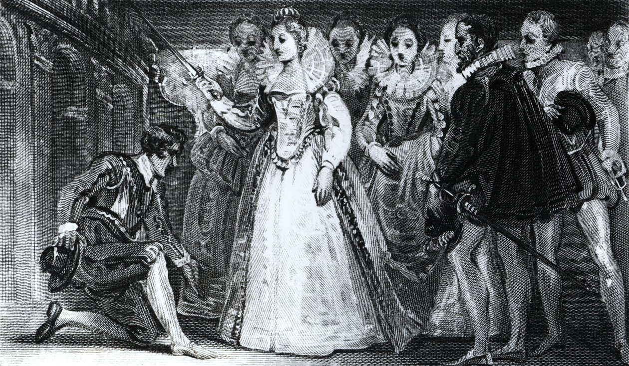 女王伊丽莎白一世（1530-1603）1581年骑士弗朗西斯德雷克（约1540-96） 作者 英语学校