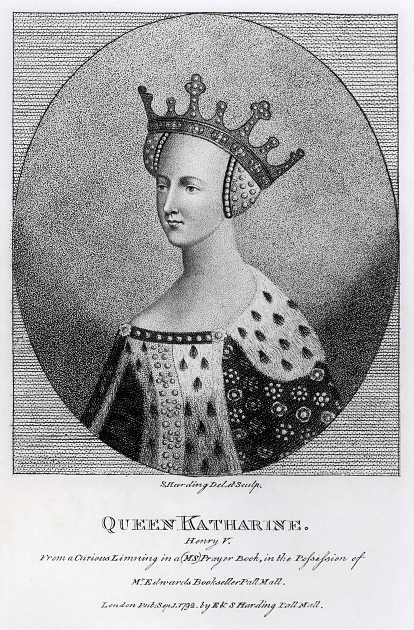 凯瑟琳女王（1401-37）酒吧。在1792年 作者 英语学校