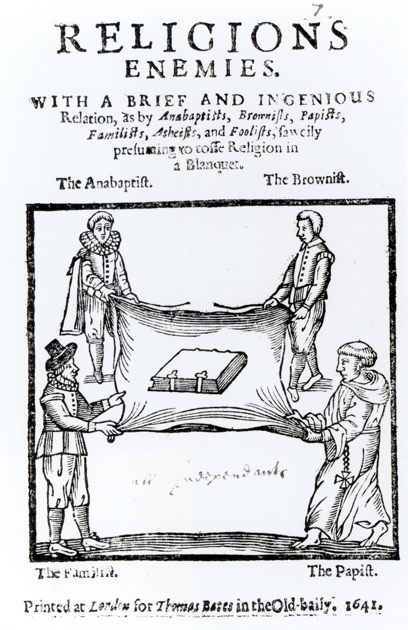 宗教敌人，1641年 作者 英语学校
