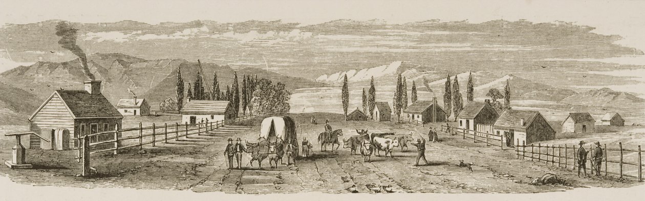盐湖城于1850年，由“美国图片”出版，由The Religious Tract Society出版，1876年出版 作者 英语学校