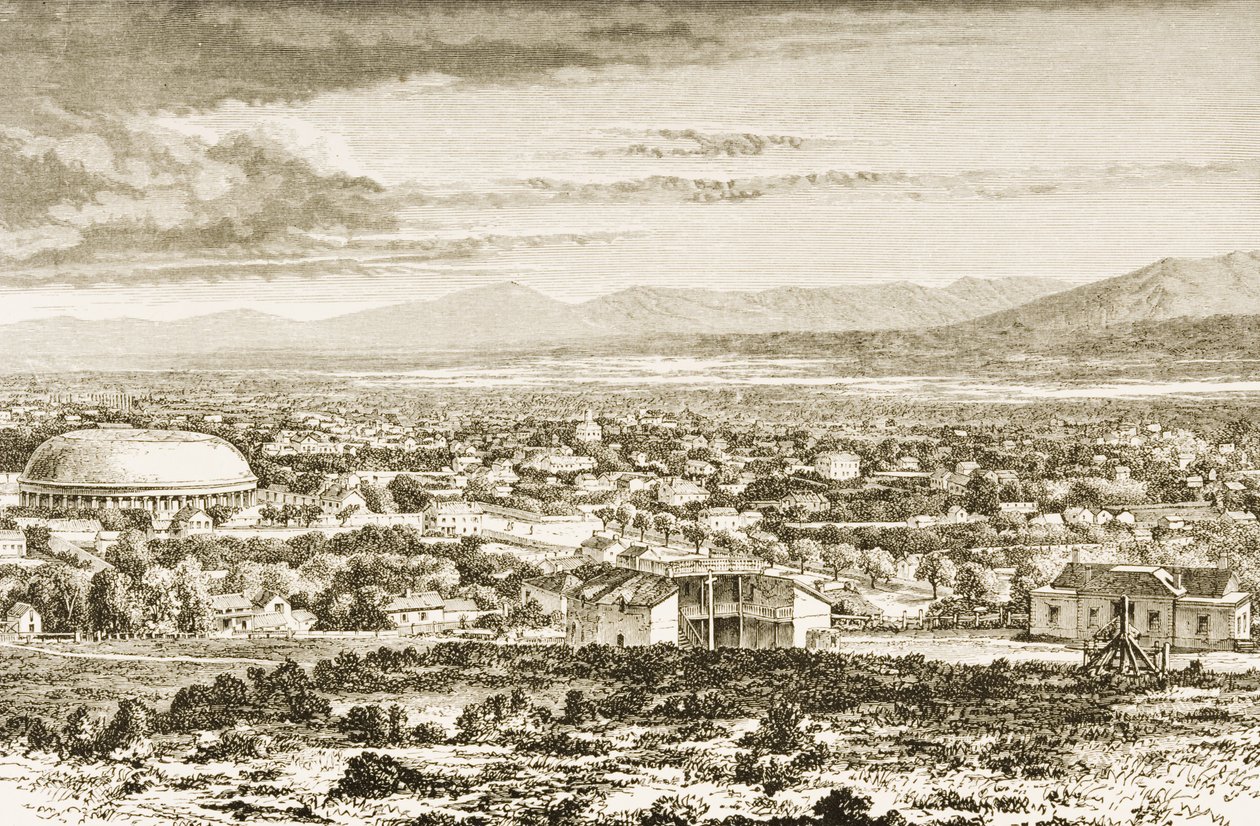 盐湖城于1870年出版，来自“美国图片”，由The Religious Tract Society出版，1876年 作者 英语学校