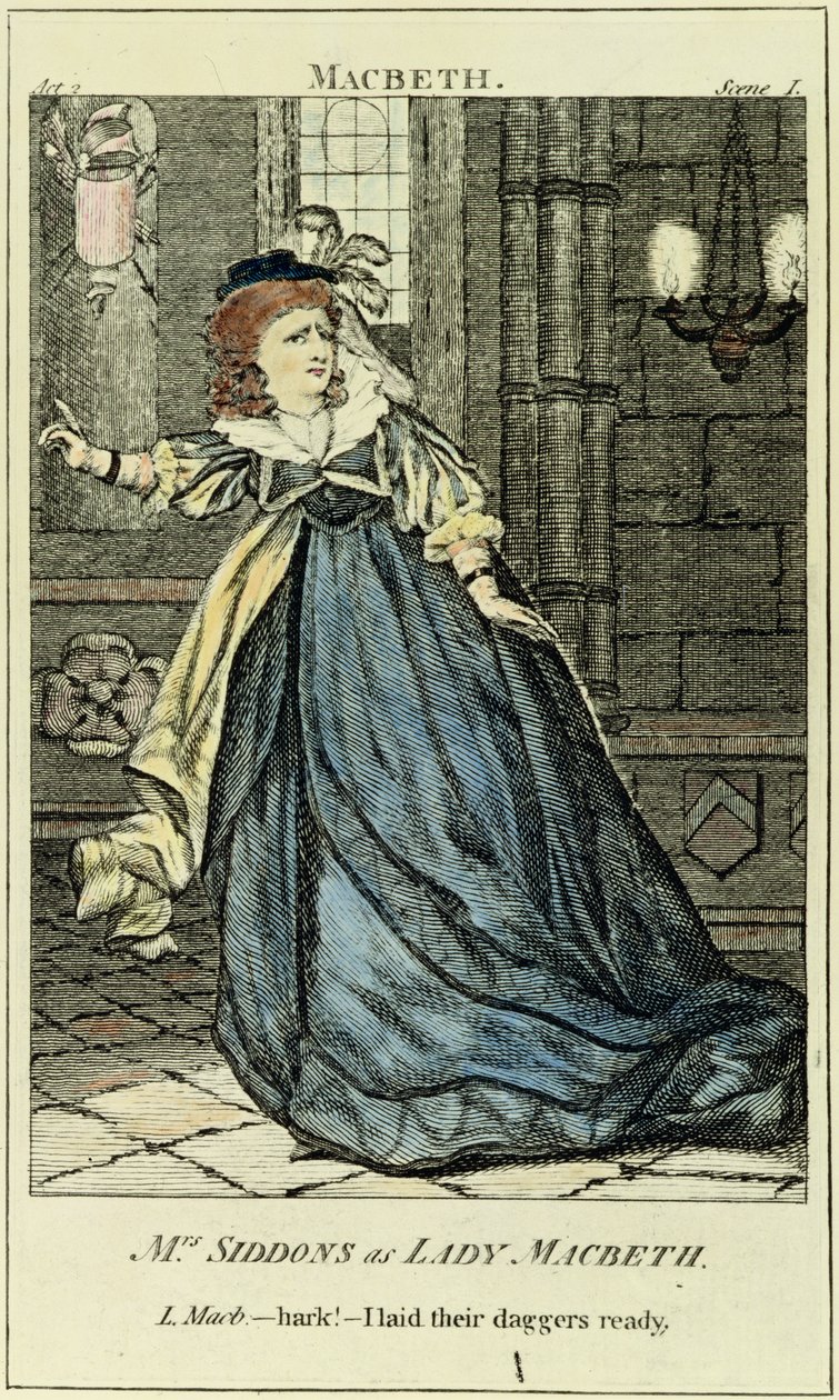 Sarah Siddons（1755-1831）饰演麦克白夫人 作者 英语学校