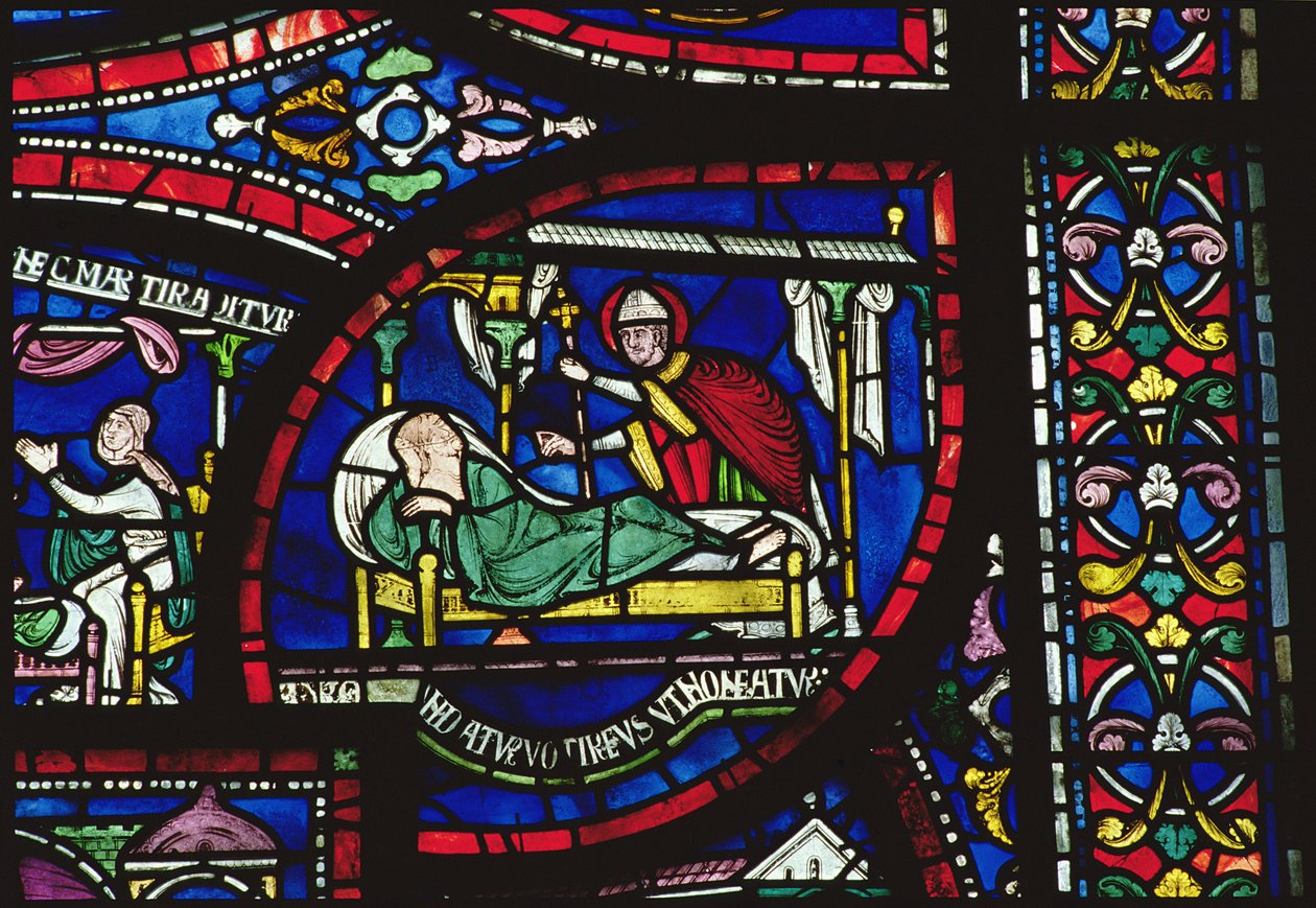 圣托马斯生活的场景a Becket，Trinity Chapel Windows，c.1220 作者 英语学校