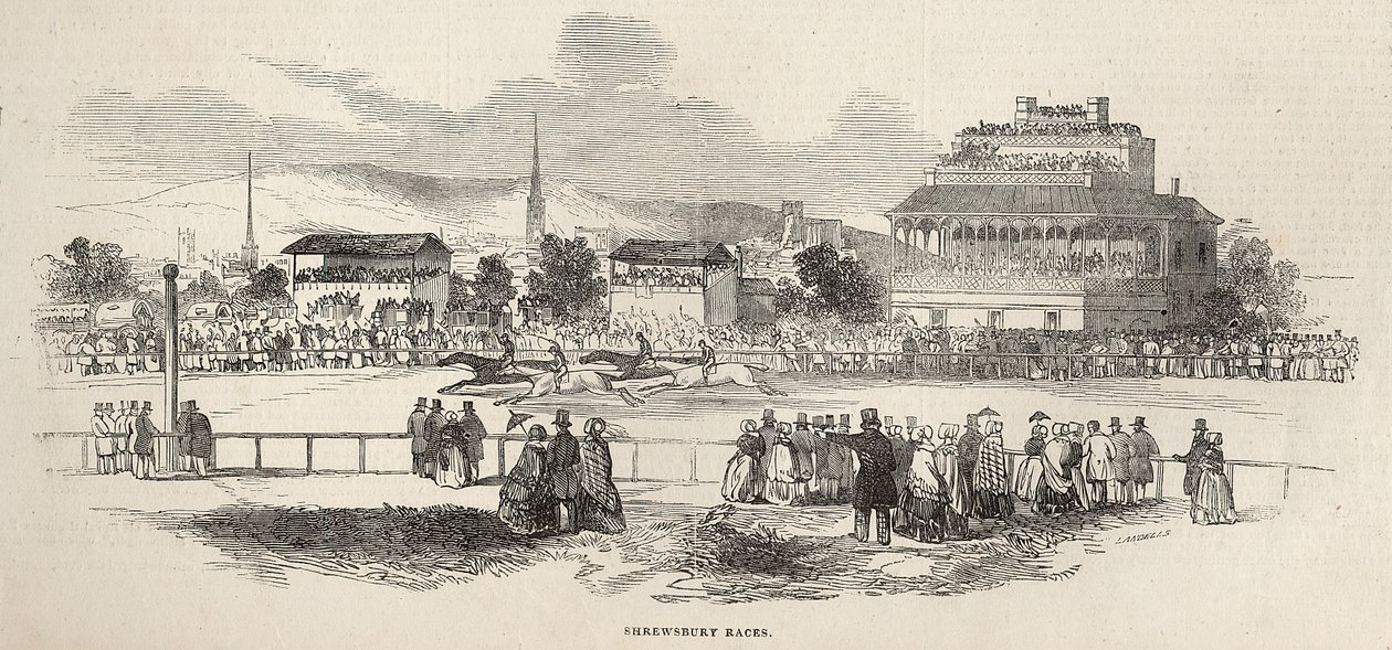 什鲁斯伯里竞赛，来自&39;The Illustrated London News&39;，1845年5月24日 作者 英语学校