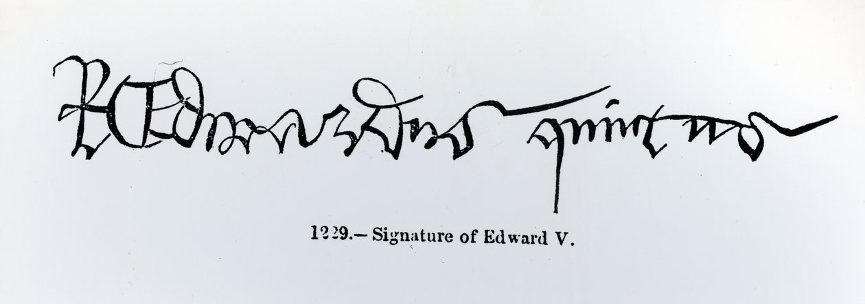 爱德华五世签名（1470-83） 作者 英语学校