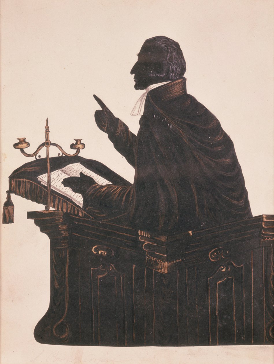 Rev. L. Littleton Powys（1791-1872）的剪影，由一位不知名的艺术家，1850年 作者 英语学校