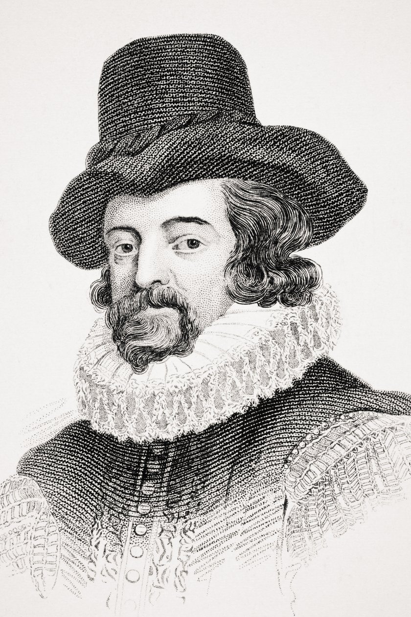 弗朗西斯·培根爵士（Sir Francis Bacon），由布鲁格勋爵（Lord Brougham）撰写的“旧英格兰的有价值的人”（Old England&39;s Worthies 作者 英语学校