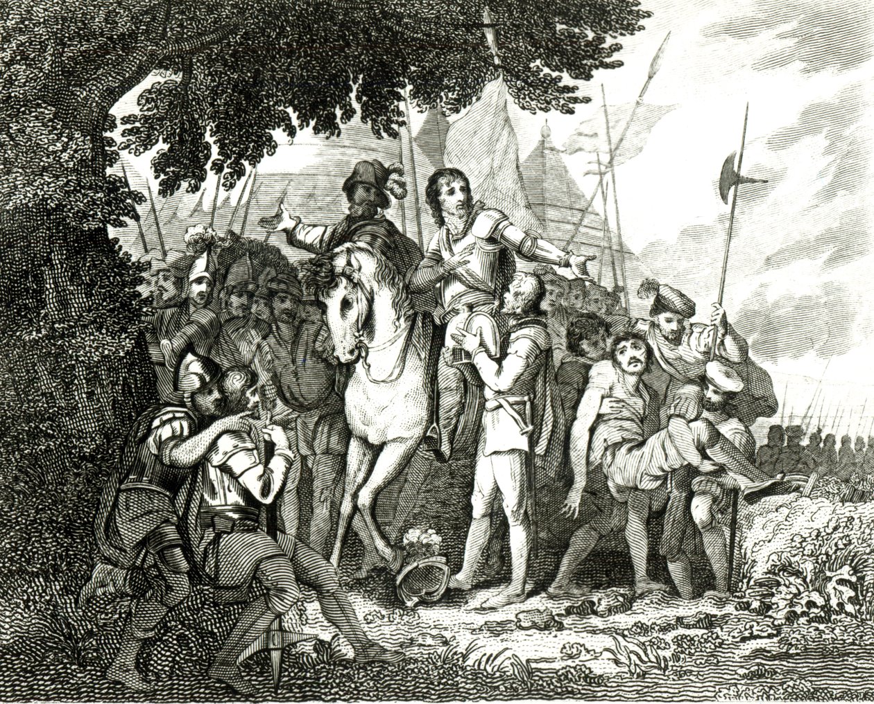 菲利普·西德尼爵士对士兵的善意，1815年 作者 英语学校