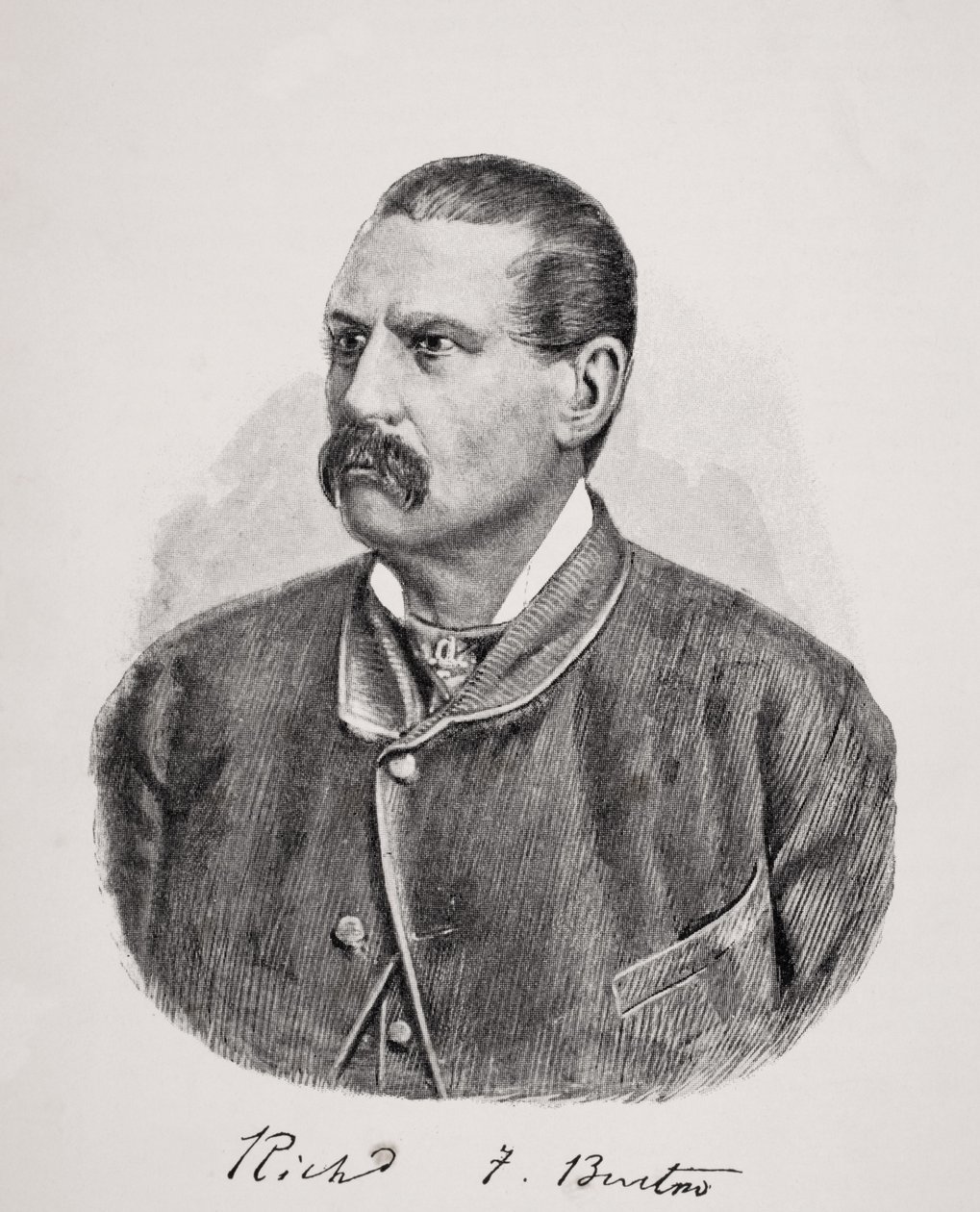 理查德·弗朗西斯·伯顿爵士（1821-90）来自“理查德·伯顿爵士的生活”，第二卷，伊莎贝尔·伯顿（1831-96）于1893年出版 作者 英语学校