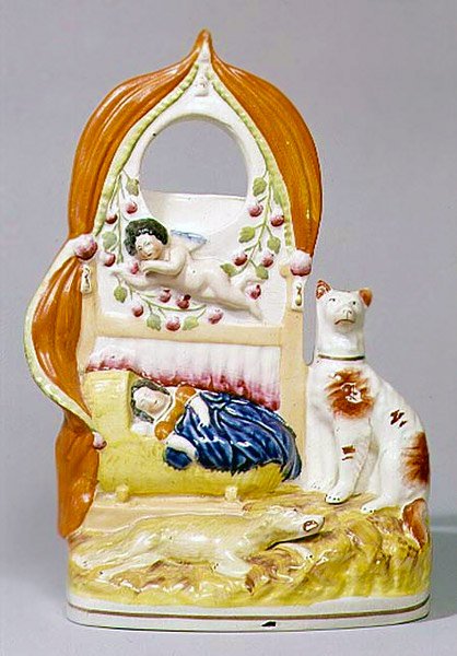 斯塔福德郡手表架，1850年（陶瓷） 作者 英语学校