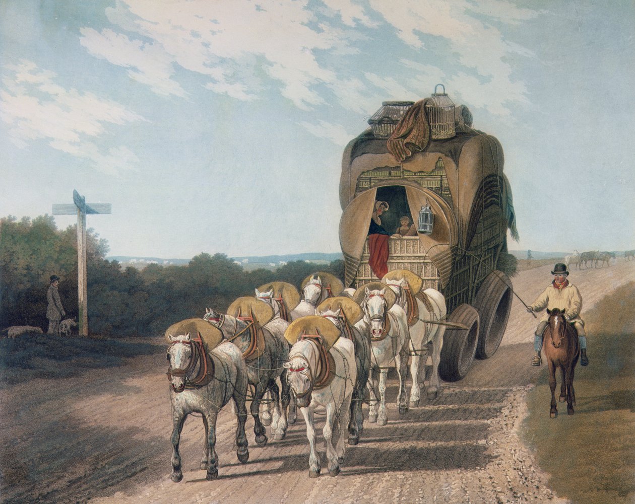 Stage Waggon，由J. Baily，酒吧雕刻。作者：J。Watson，1820年 作者 英语学校