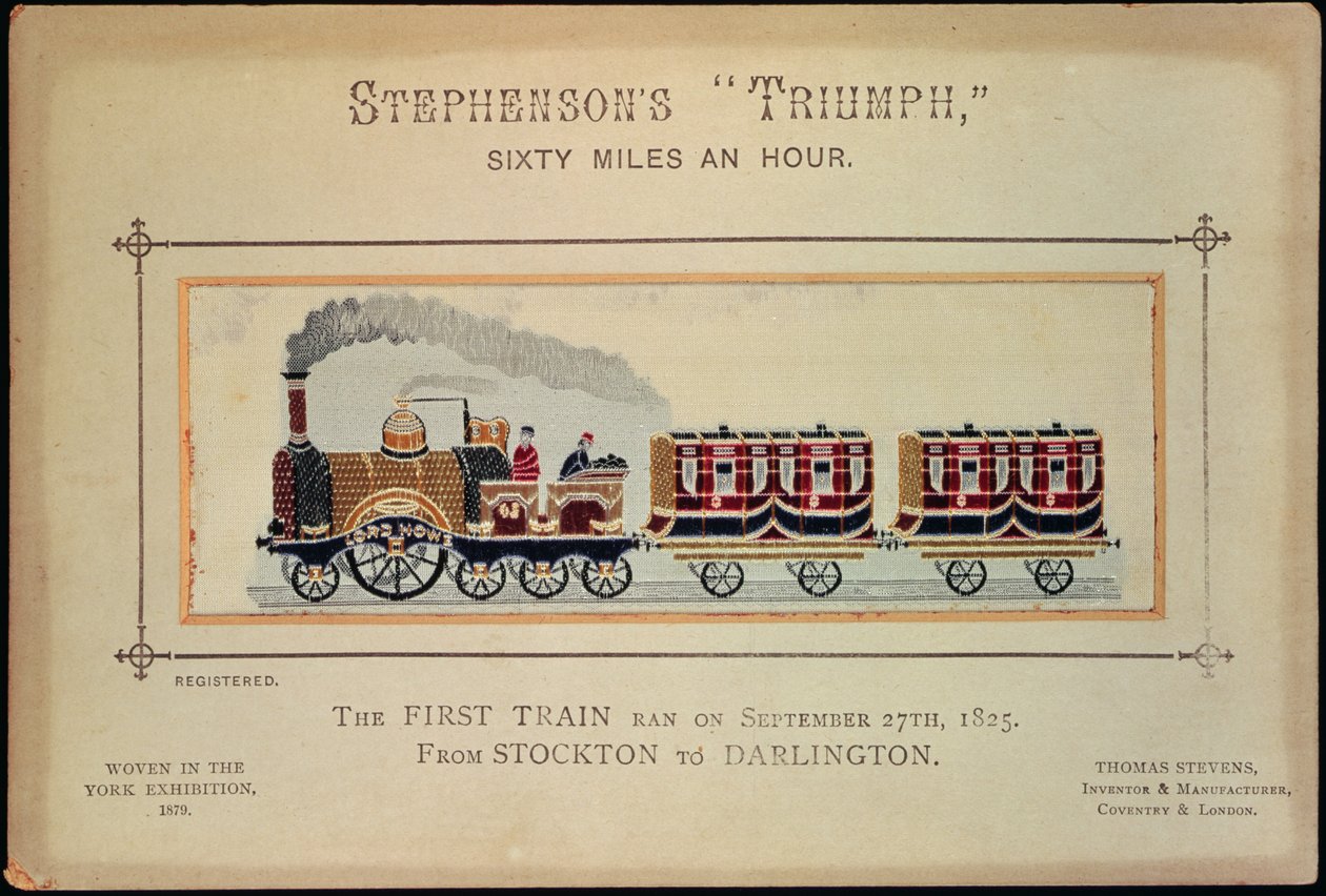 Stephensons Triumph，为约克展览编织，1879年（stevengraph）（另见151153） 作者 英语学校