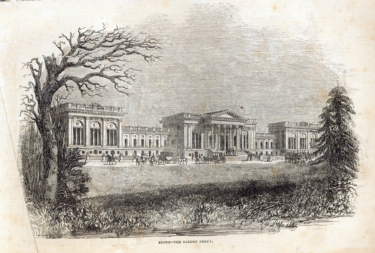 斯托 - 花园前线，来自&39;The Illustrated London News&39;，1845年1月18日 作者 英语学校