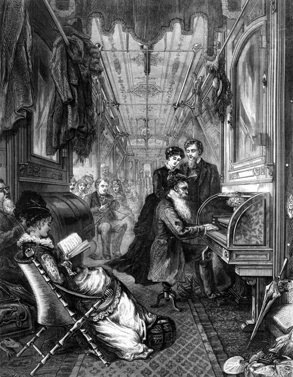 星期天在联合太平洋铁路，1875年 作者 英语学校