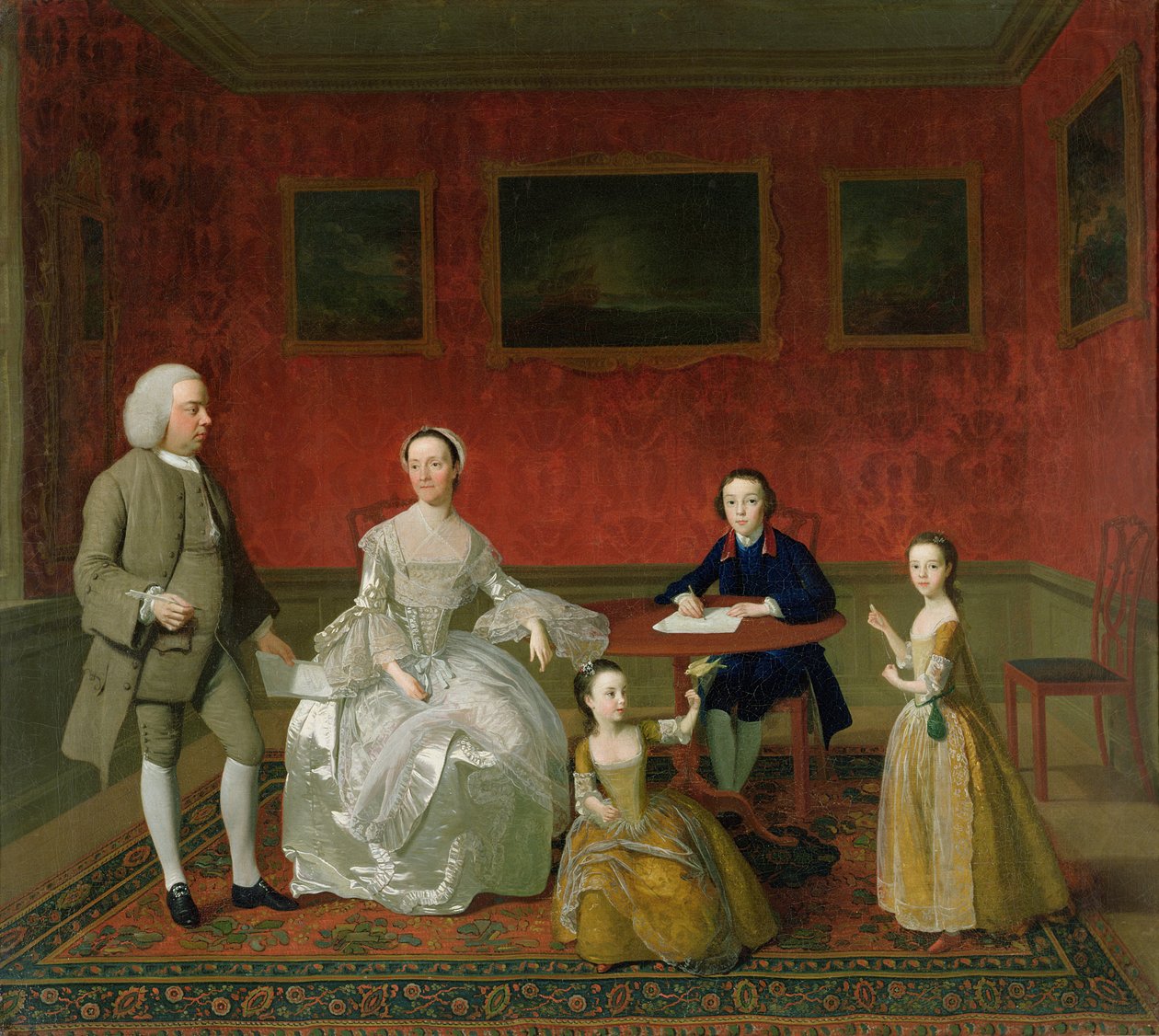 Buckley-Boar家族，第1758-60页（前身为Arthur Devis） 作者 英语学校
