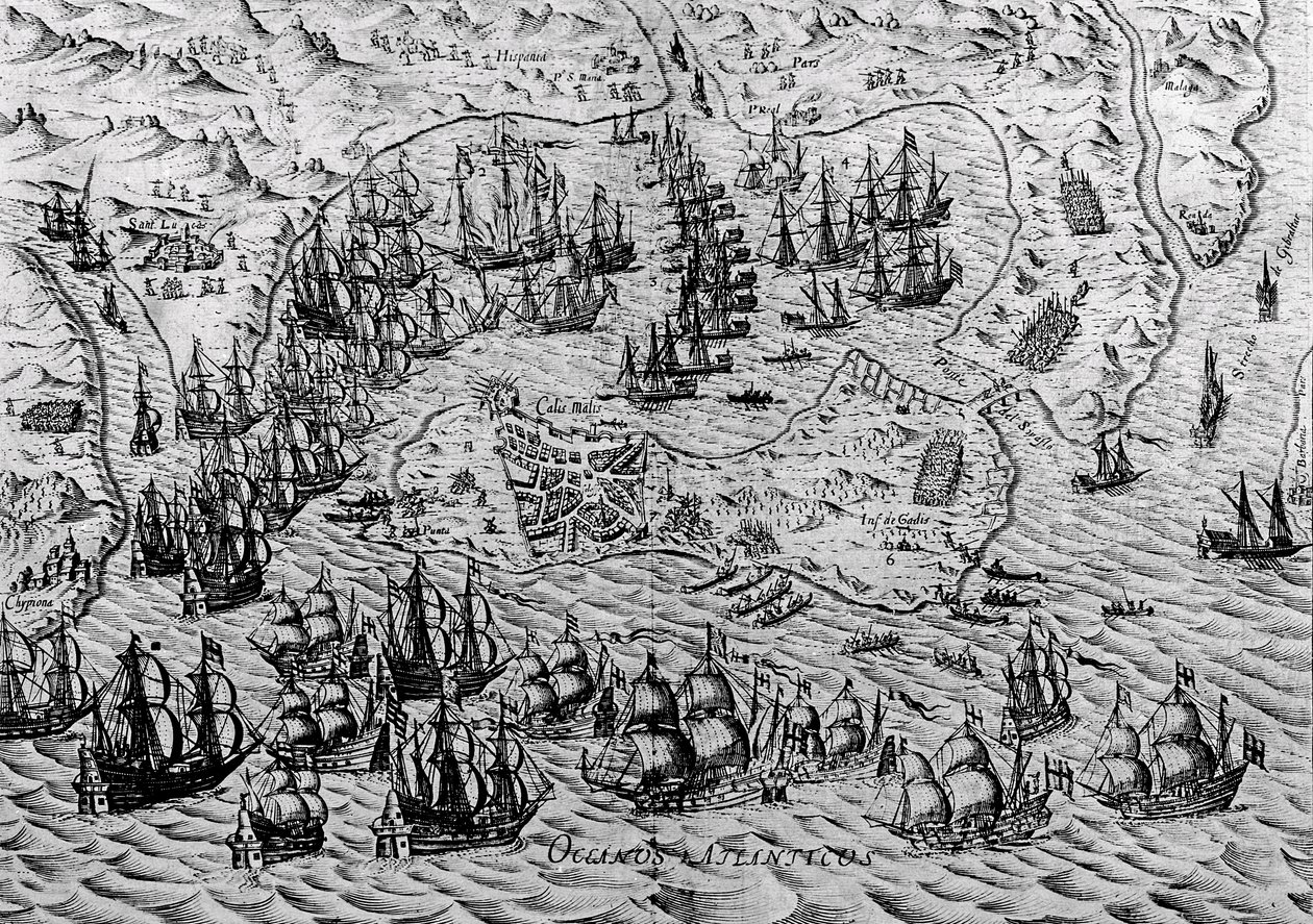 卡迪斯的捕获，1596年6月21日 作者 英语学校