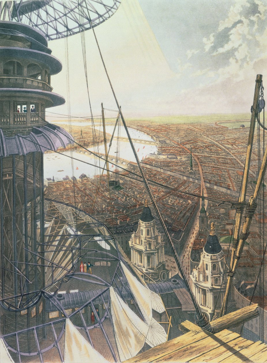 罗马斗兽场，从画家平台看到的伦敦全景，于1829年出版 作者 英语学校