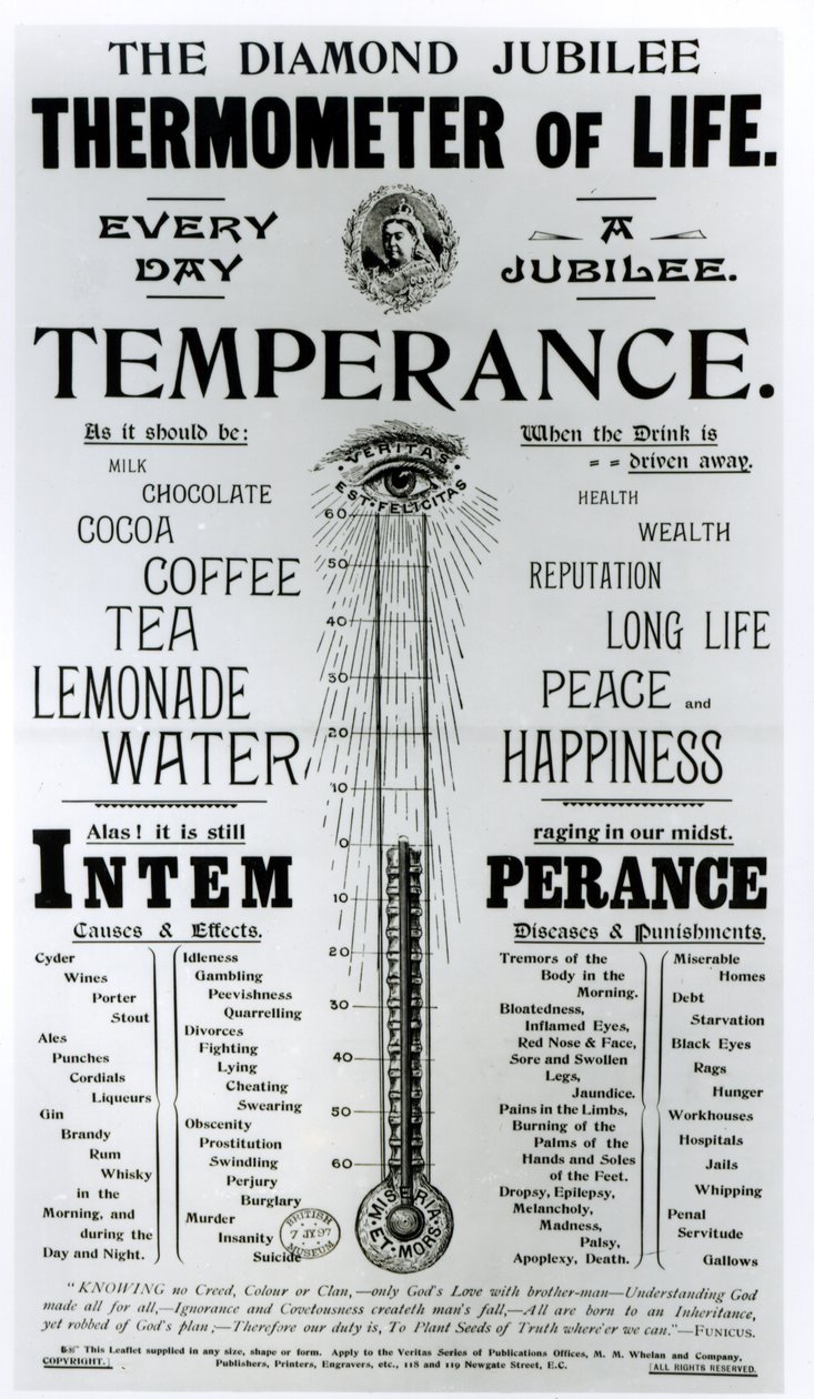 生命的钻石周年纪念温度计，由MM Whelan and Company，1897年印刷 作者 英语学校