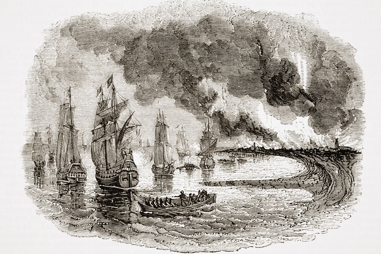 位于Medway的荷兰舰队，由Brougham勋爵和其他人在“Old England&39;s Worthies”中出版，于1880年代出版伦敦 作者 英语学校