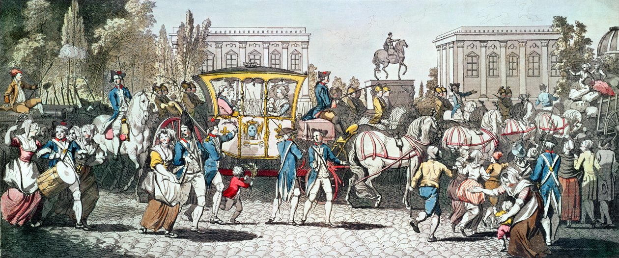 路易十六（1754-93）于1789年10月6日进入巴黎 作者 英语学校