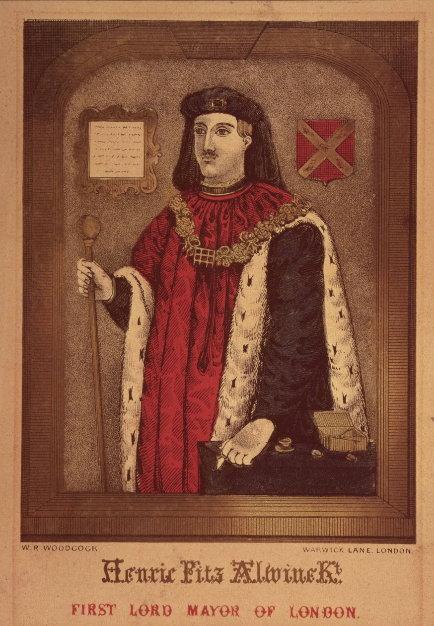 W. Woodcock的第一任伦敦市长（aquatint） 作者 英语学校