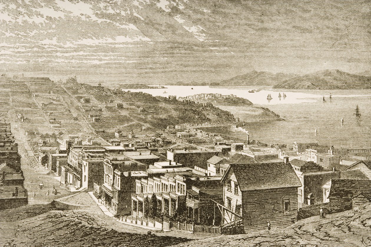 旧金山的金门，来自&39;美国图片&39;，由宗教道协会出版，1876年 作者 英语学校