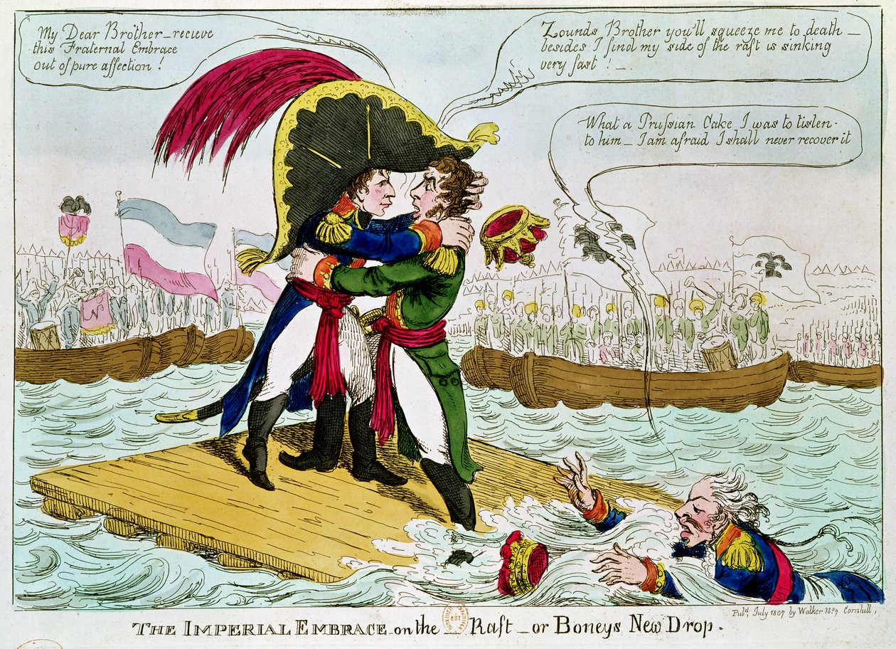 The Imperial Embrace或Boneys New Drop，由Walker，London，1807年7月出版 作者 英语学校