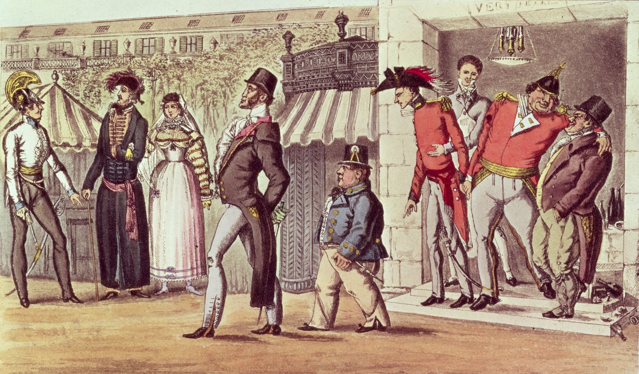 占领巴黎，1814年。英国皇家宫殿的游客 作者 英语学校
