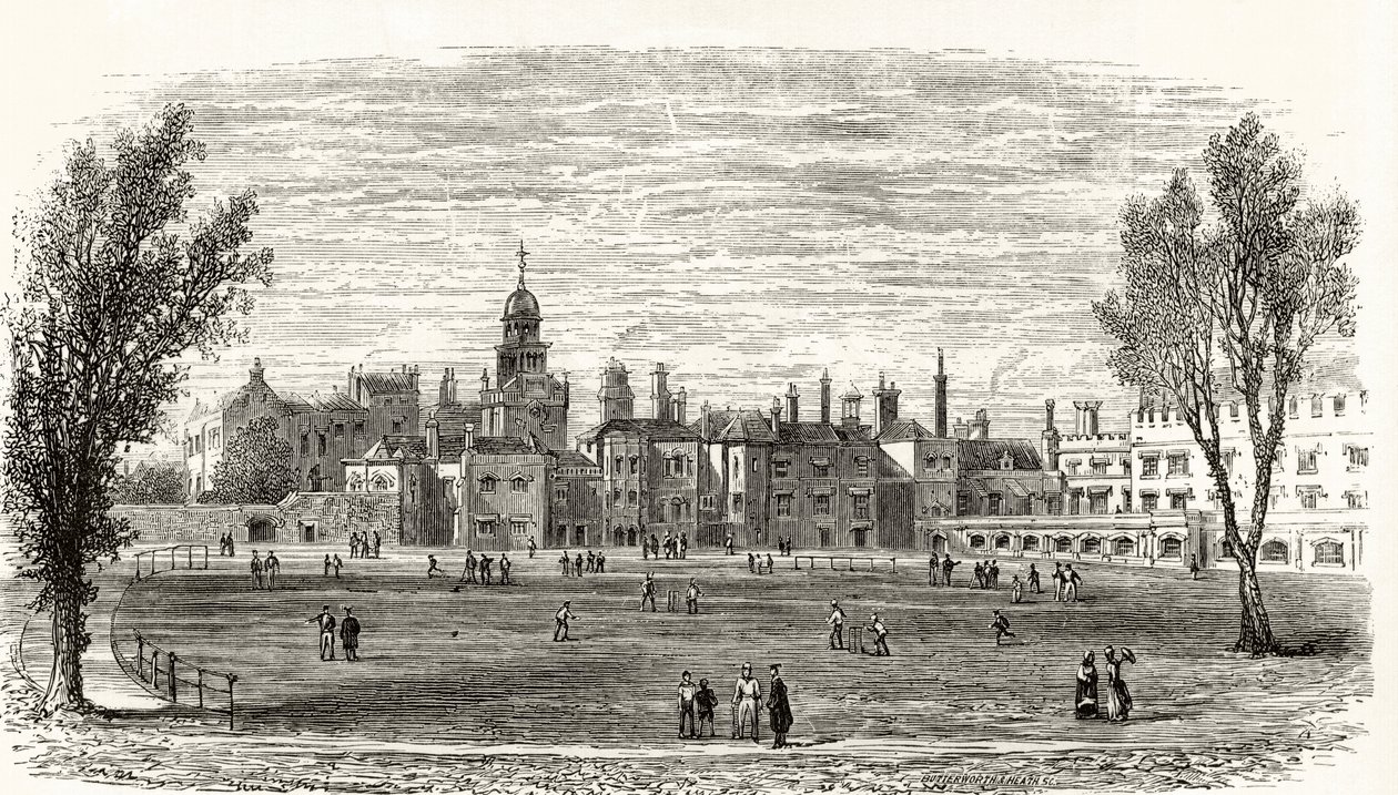 The Old Charterhouse，来自&39;伦敦图片：用钢笔和铅笔画&39;，由Rev. Richard Lovett创作，出版于1890年 作者 英语学校