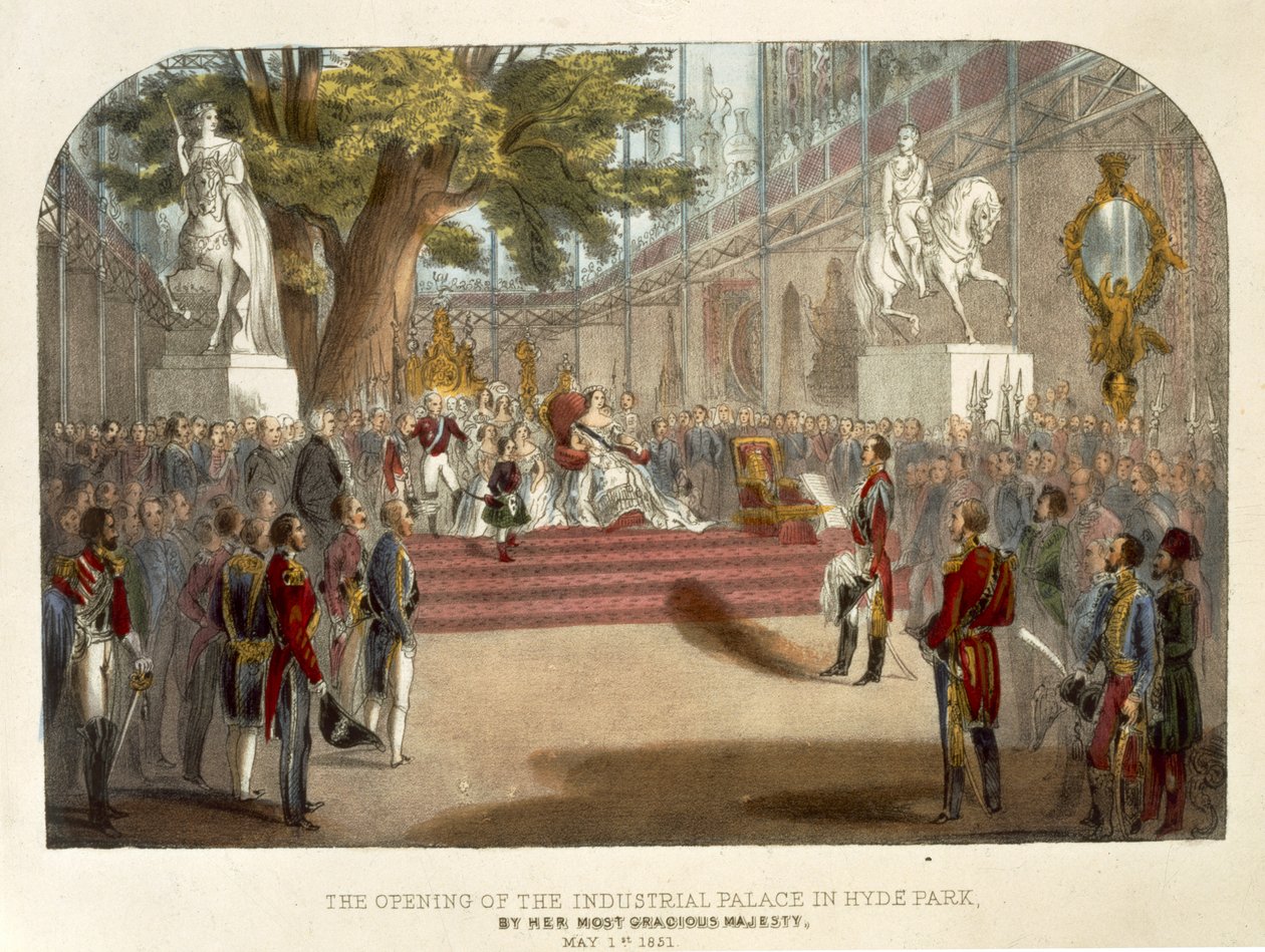 1851年5月1日，海德公园工业宫维多利亚女王的开幕，酒吧。作者：W. Ward（打印） 作者 英语学校