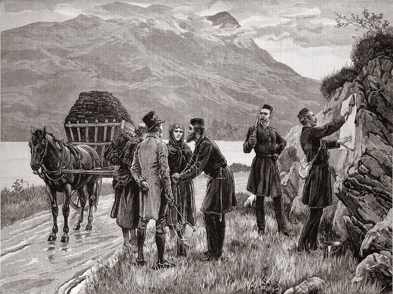 爱尔兰国：1881年11月19日“伦敦新闻画报”在康尼马拉发表政府公告 作者 英语学校
