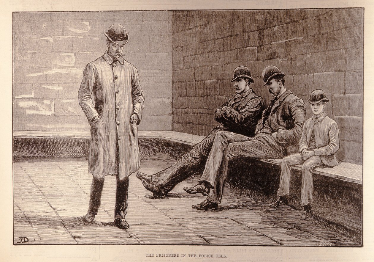 爱尔兰国家：牢房中的囚犯，来自“伦敦新闻画报”，1882年1月7日 作者 英语学校
